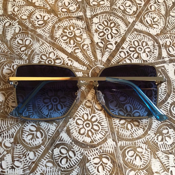 Brand New Blue & Silver Bling Sunglasses - Picture 4 of 8